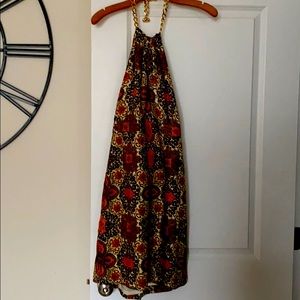 Milky of New York Silk Dress with Gold necktie